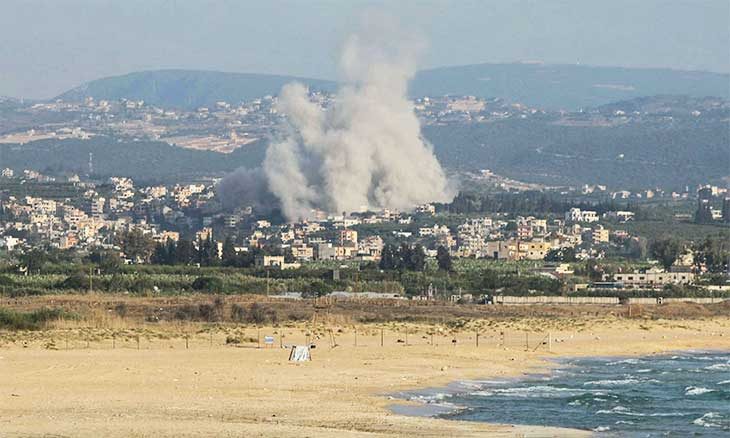 Explosion dans le Sud du Liban suite à un bombardement israélien